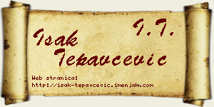 Isak Tepavčević vizit kartica
